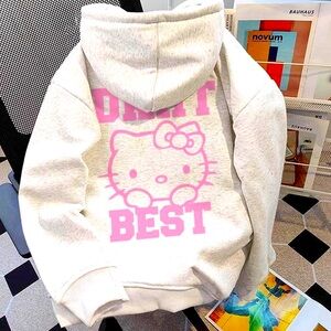 Comfy casual hoodie with Hello Kitty print